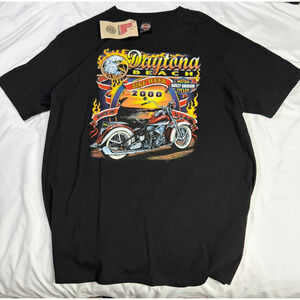 Vintage 2000 Harley Davidson Daytona Beach Bike Week T Shirt XL MADE IN USA NWT